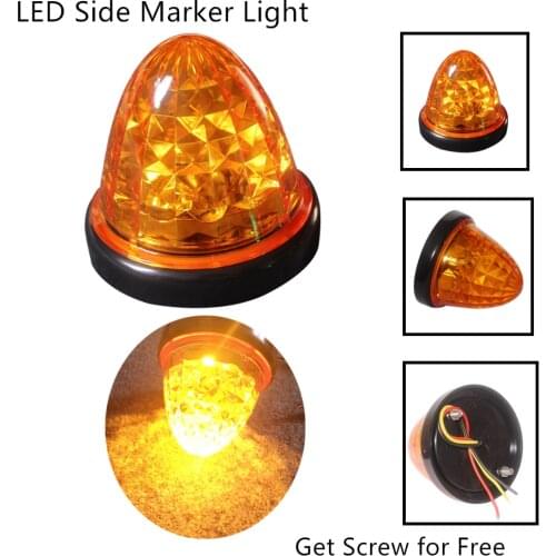 2pcs Round LED Marker Lights Clearance 16 LED Lamps Auto lamps for ISU Suz Japan Truck Tailer