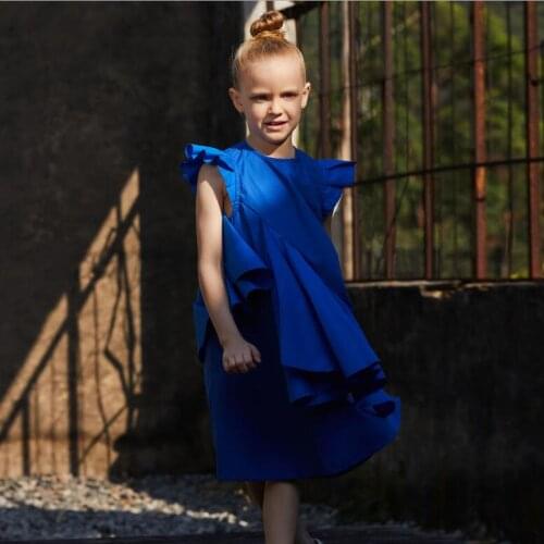 Summer Dress Baby Girl Clothes 2021 New Cotton Ruffles Dresses Fashion Elegant Princess Dress Brand Kids Clothes 4 6 8 10 12 Y