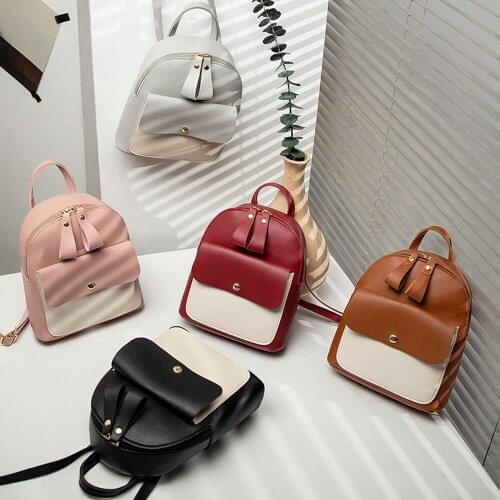 Best-selling new ladies fashion wild personality casual sweet cute casual convenient color matching mini shoulder small backpack