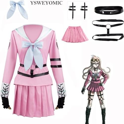 Miu Iruma Cosplay Costume Danganronpa V3 Cosplay School Uniform Wig Anime Cosplay Halloween Costume For Women and Girls