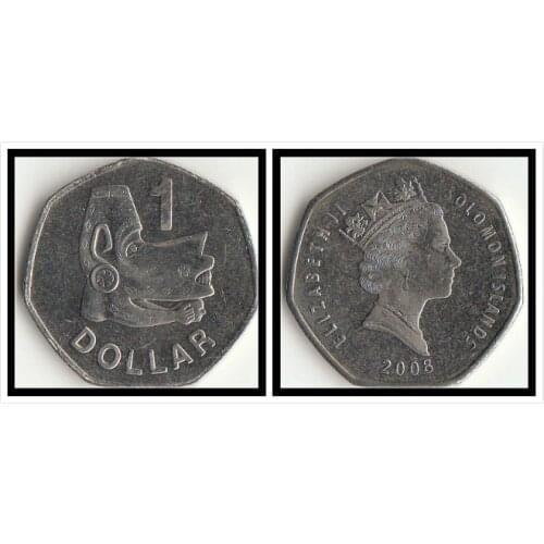 Solomon Islands 1 Dollar Coins Oceania New Original Coin Collectible Edition Real Rare Unc Commemorative 2008 Edition