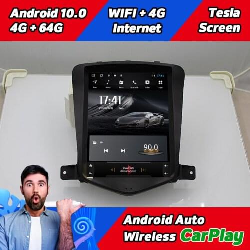 Tesla Screen Navigation CARPLAY Stereo For Chevrolet Cruze J300 Android 10 GPS 2009 2014 Car Radio Multimedia Player Autoradio