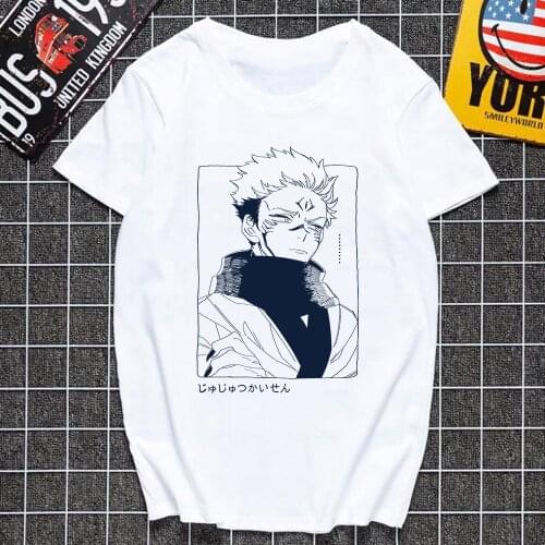 Jujutsu Kaisen Ryomen Sukuna Clothes Unisex Print Painted Short Sleeve T-shirts Cartoon Tops Casual Anime Harajuku Mens Tops