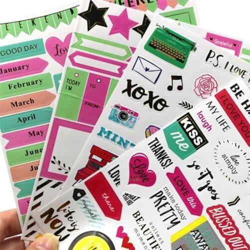 YPP CRAFT 4pcs Happy Mail Self-adhesive Stickers set for Scrapbooking/ Happy Planner/ Card Making/Journaling Project