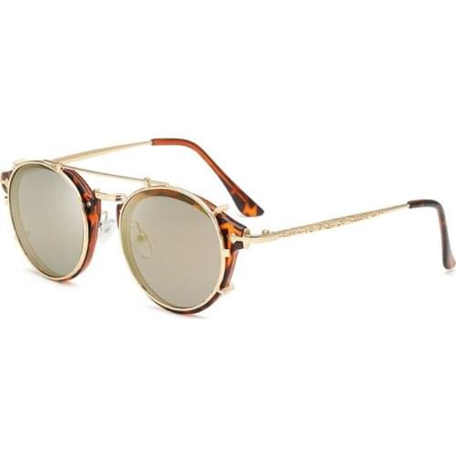 Dual-purpose set of mirror sunglasses for female new non - degree flat coat metal sunglasses European and American foreign trade sunglasses