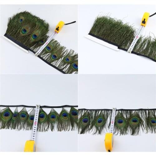 Beautiful Eyes Peacock Feathers Trim Fringe DIY Wedding Clothes Sewing Accessories Carnival Decoration Plumes Ribbon For Crafts