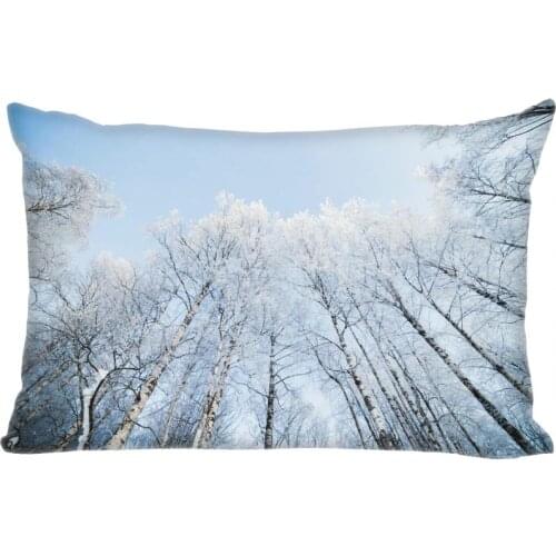 New Birch Pillowcase Satin Fabric Bright Smooth Rectangle Zipper Pillow Cases Home Wedding Decorative For Friend Gift