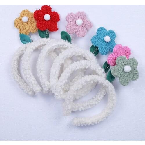 New Cute Flower Headband Headwear Wash Makeup Funny Rabbit Ears Headband Birthday Party Hair Accessories New Arrival