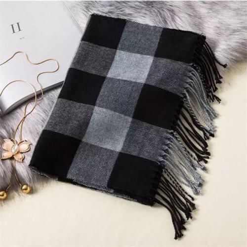 Luxury Brand fashion classic lattice men soft scarf boy cashmere plaid scarves shawl UNISE wraps pashmina headband muffler