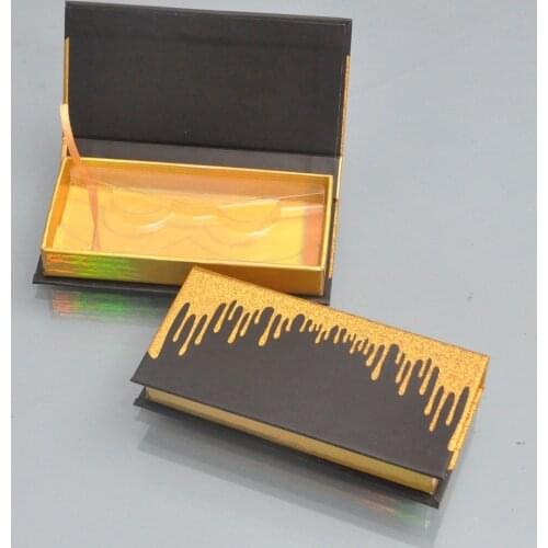 Series -Wholesale Eyelashes Box Package Lash Boxes Package Custom Rectangle Black Glitter 25mm Mink Lashes Makeup Case Vendors