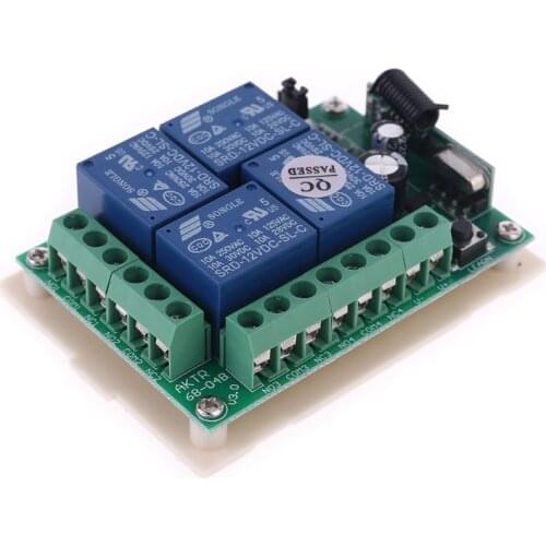 Smart Multiple Dc 12V 24V 315MHZ 433MHZ 4CH Wireless Remote Control Switch E65A