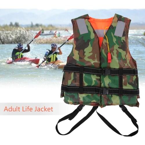 Lixada Adult Buoyancy Flotation Swimming Life Jacket PFD Foam Vest Camouflage Boating Water Fishing Skiing Safety Jackets Vest