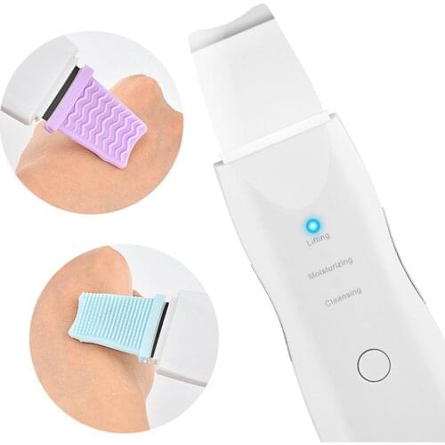 Ultrasonic Skin Scrubber Exfoliating Skin Care Device Beauty Machine Blackhead Peeling Remover Facial Spatula Cleaner