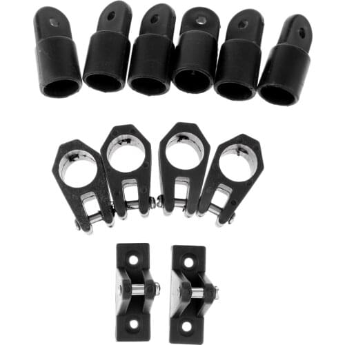 12 Pieces Universal Nylon 22mm Marine Boat Canopy Cover Bimini Top Fittings Eye End+Jaw Slide+Hinge Hardware DIY Tool Durable