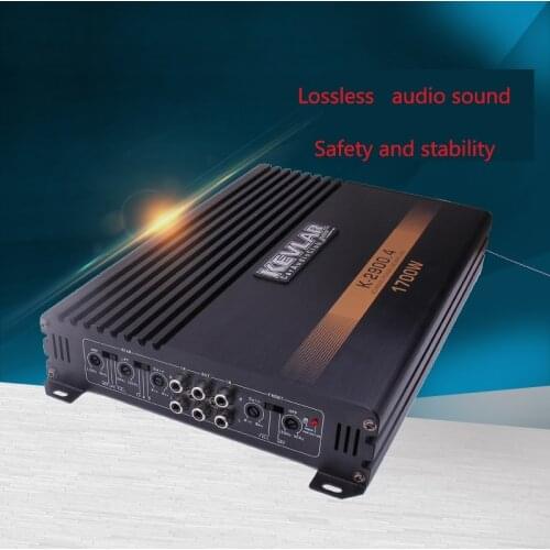 I Key Buy High Power 1700W Professional Audio Car Amplifier 4-Way 4 Channel 12V Auto Stereo Amplifiers Speaker Booster
