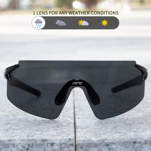 Cycling Glasses UV400 Bicycle Glasses Photochromic Goggles MTB Bike Man /Woman Riding Eyewear Outdoor Sports Sunglasses 1 Lens
