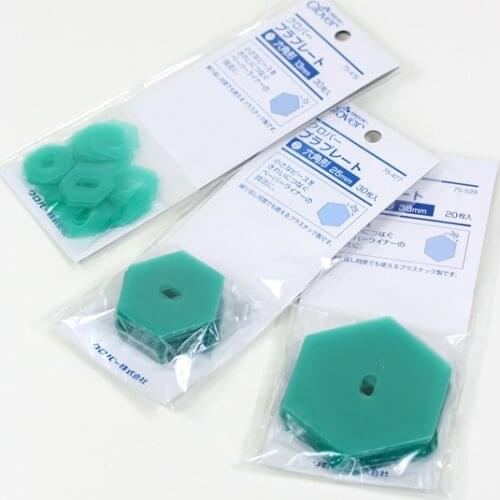Japan CLOVER handcraft tools hexagon plastic patchwork template 75-476