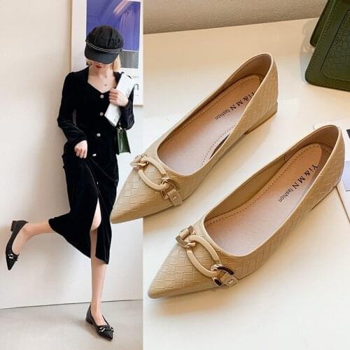 Shoes Woman Comfortable And Elegant Shallow Mouth Low Heels Pointed Toe Oxfords Modis Casual Female Sneakers Leather Summer 2021