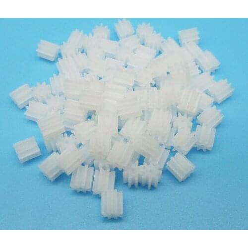 8 Teeth 0.5M Pinion Gear 80.8A 81A 81.5A 082A Toy Helical Spare Parts Model DIY Plastic Gears Hole 0.8mm-2mm 10pcs/lot