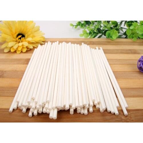 100Pcs 10cm/15cm/20cm Longer Three Size Solid Core Paper Lollipop Sticks Chocolate Candy Sticks /Cake Pop Tools