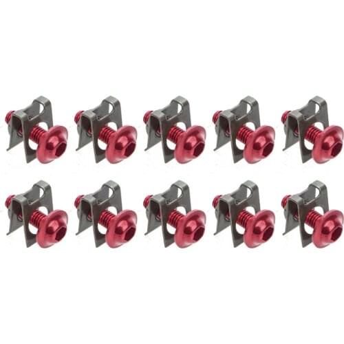 10X Universal Motorcycle M6 6mm Fairing Bolts Kit Spire Speed Fastener Clip Screw Nut For Honda Yamaha Kawasaki Suzuki KTN