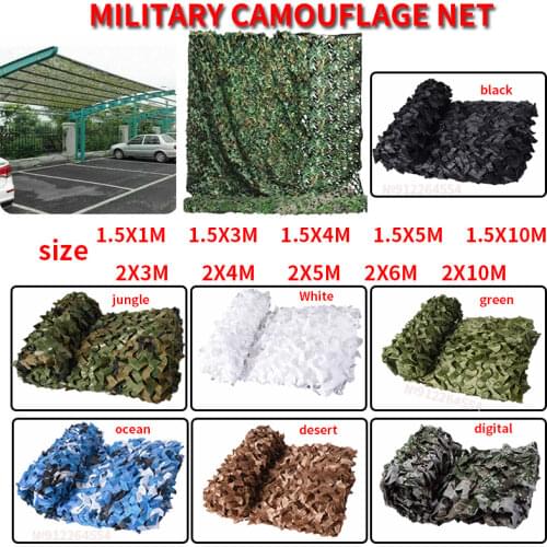 2x5m 2x10m military camouflage net, suitable for camping, shooting, hunting, military party decoration and sun protection