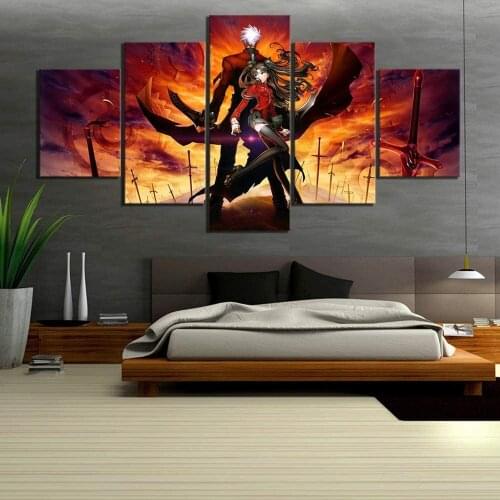 5 Piece Wall Art Canvas Anime Manga Pictures Posters Archer Figure HD Modern Home Decor Prints Living Room Decoration Paintings