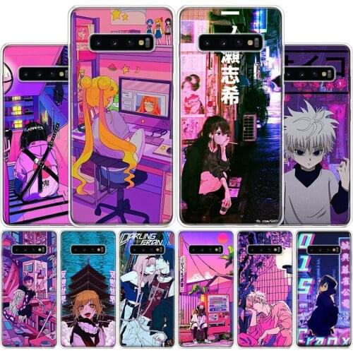 Anime Vaporwave Glitch Hot Cover Phone Case For Samsung Galaxy S10 S20 FE Ultra Note 10 9 8 S9 S8 Plus Pro Lite S7 S6 J4 J6 + Co