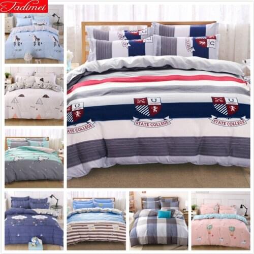 Colorful Stripe Duvet Cover 3/4 pcs Bedding Set Kids Child Bed Linen Single Full Queen King Big Size Quilt Comforter Pillow Case