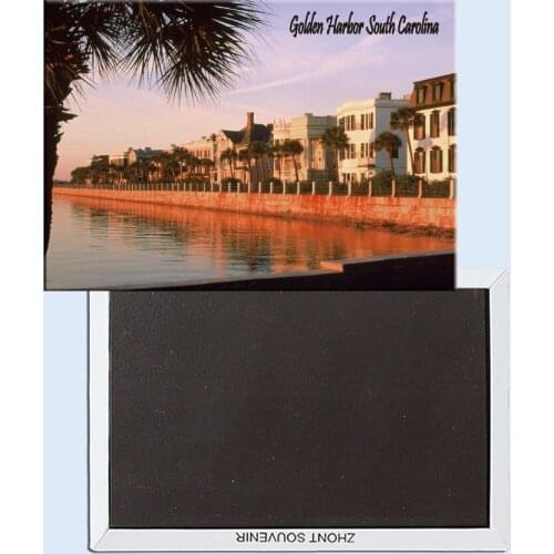 Golden Harbor, South Carolina, Magnetic refrigerator stickers, tourist souvenirs, small gifts 24775