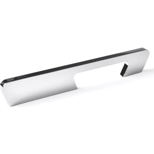 HJY Fashion Chrome Furniture Handle Cupboard Door Wardrobe Pulls Modern Cabinet Closet Pull Simple Drawer Handle Hardware A078