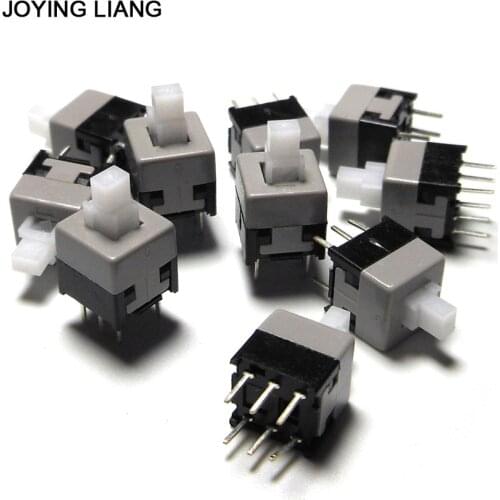 JOYING LIANG 8.5x8.5MM Lock/ Unlock Push Button Switch 3x2mm Head Small DIY Electronic Switch 0.5A 30V 8.5x8.5