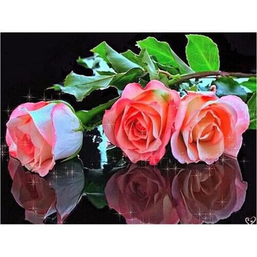 Rose Flowers 5D DIY Diamond Painting Picture Cross Stitch for Diamond Embroidery Full Diamond Mosaic Decorative Craft Gift