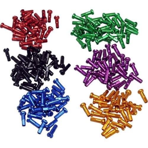 8 pcs spoke cap for mountain bike 14G 14mm wire cap aluminum alloy nipple cap colorful bike wheel part