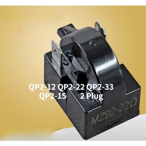 2 pcs new for Refrigerator fittings freezer PTC starter thermal protector relay QP2-15 QP2-12 QP2-22 QP2-33 2 Plug