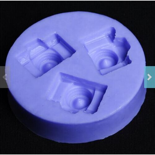 Tiny 3 holes cavity Camera Shaped Fondant Mold Resin Mold Soap Silicon Mold