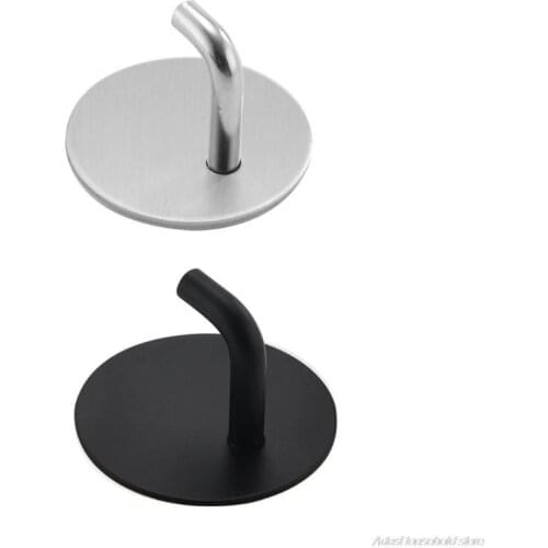 Adhesive Hooks Heavy Duty Sticky Hooks for Hanging Wall Hangers Rustproof Wall Mounted Stainless Steel Hanger Kitchen Dropship