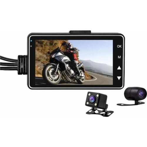 Motorcycle Dual Camera DVR Motor Dash Cam with Special Dual-track Front Rear Recorder Motorbike Electronics Moto Waterproof