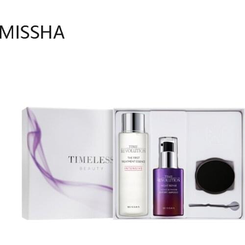 MISSHA Time Revolution Beauty Set Whitening Essence125ml Night Repair Serum 40ml Anti Wrinkle Face Cream 25ml Anti-aging Skin