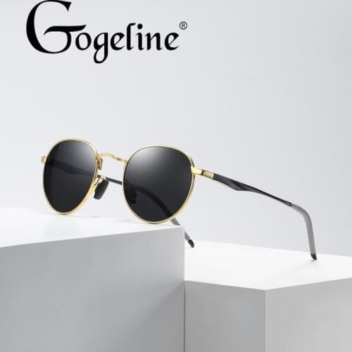 Mens Aluminum Magnesium Colorful Driving Mirror Polarized Round Sunglasses Brand Original Goggles Male Design Luxury Fishing