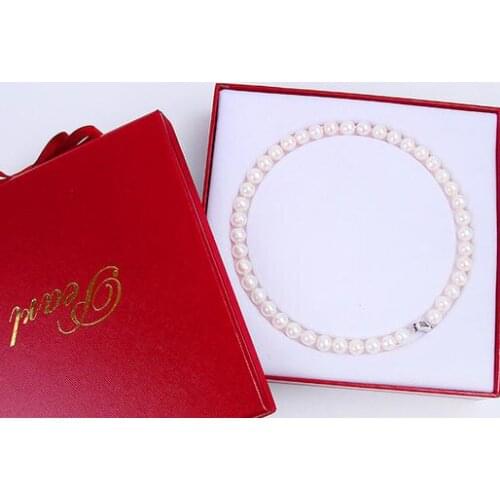 Jewellery 10-11mm White Freshwater 10-11mm freshwater pearl near round fine thread strong light necklace s925 silver