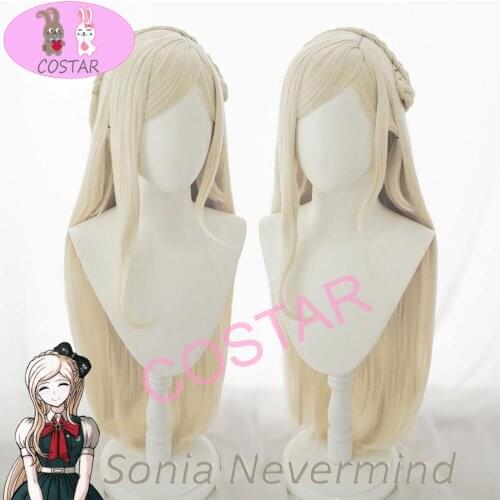 Sonia nevermind Wig Danganronpa Cosplay Synthetic Heat Resistant Women Blonde Hair Sonia nevermind Cosplay