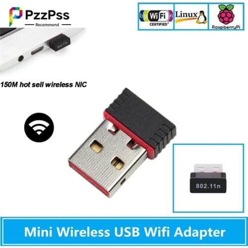 PzzPss Wireless Mini USB Wifi Adapter 802.11N 150Mbps USB2.0 Receiver Dongle Network Card For Desktop Laptop Windows MAC
