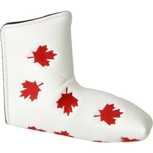 Deluxe Golf Blade Putter Headcover Maple Leaf Golf Club Head Cover Protector