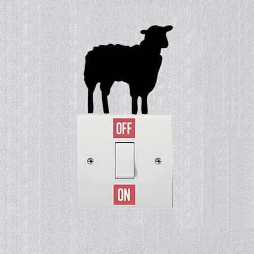 Removable Personality Lamb Sheep Vinyl Sticker Decal Wall Switch Decoration 3SS0117