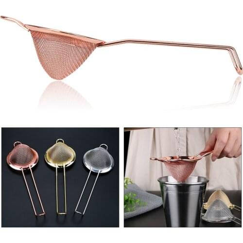 Cocktail Strainer Bar Tools Stainless Steel Wire Fine Mesh Strainer For Removing Bits From Juice Flour Colander Sifter