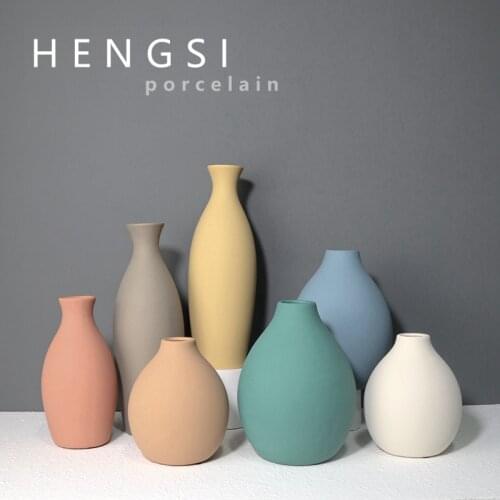 Morandi Nordic ceramic vase simple style home furnishings decoration living room creative flower arrangement ornaments