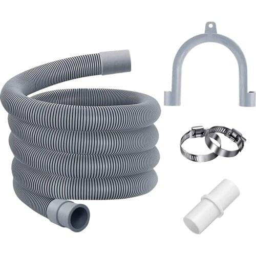 2m Drain Hose For Tumble Dryer Downspouts Extension Drain Hose Washing Machine for Dishwasher Hose Connection Washer Tools