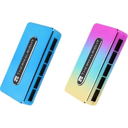 Thermalright 1 to 10 AURA 12V4PIN RGB 5V3PIN ARGB Cable Splitter Hub Case Fan Extension Cable Adapter LED Strip Light PC RGB Fan