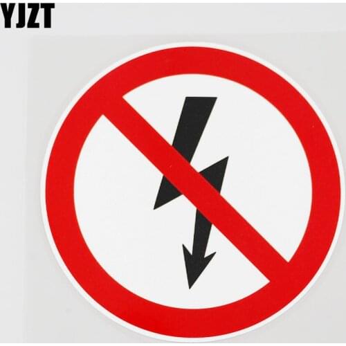 YJZT 12.2CMX12.2CM Prohibition Sign PVC Decal Individualization Car Sticker Graphical 11B-0207